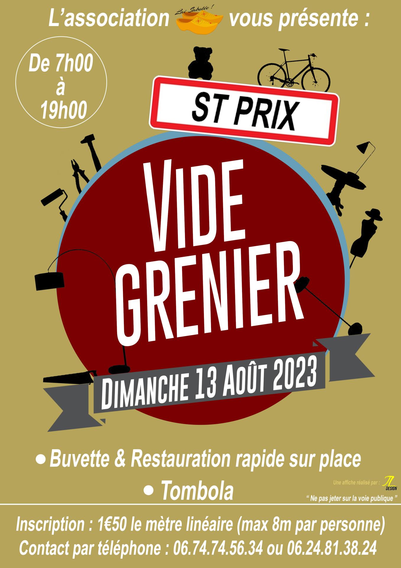 vide grenier saint prix en morvan 2023